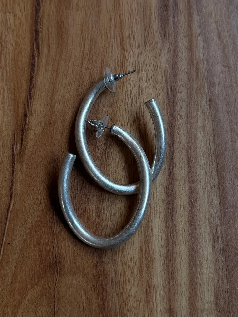 Silver Hoop Earrings - Women Jewelry